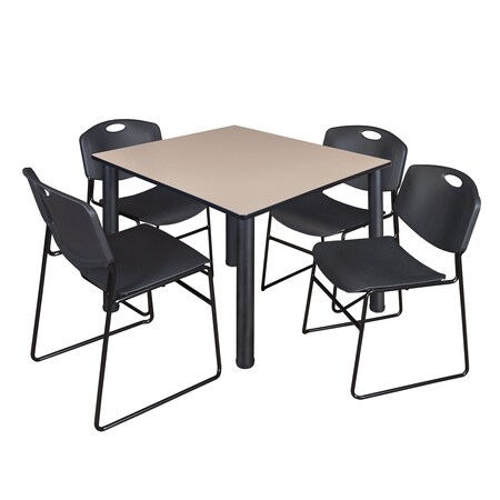 Regency Square Square Breakroom Table TB4848BEBPBK44BK